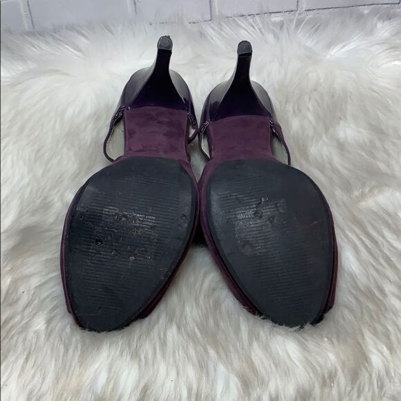 Michael Kors Burgundy Suede Platform Heels Sz 7 - Picture 6 of 6